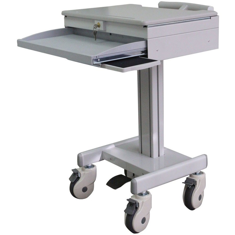 NewStar Medical Mobile Stand for Laptop, keyboard & mouse, Height Adjustable - Grey