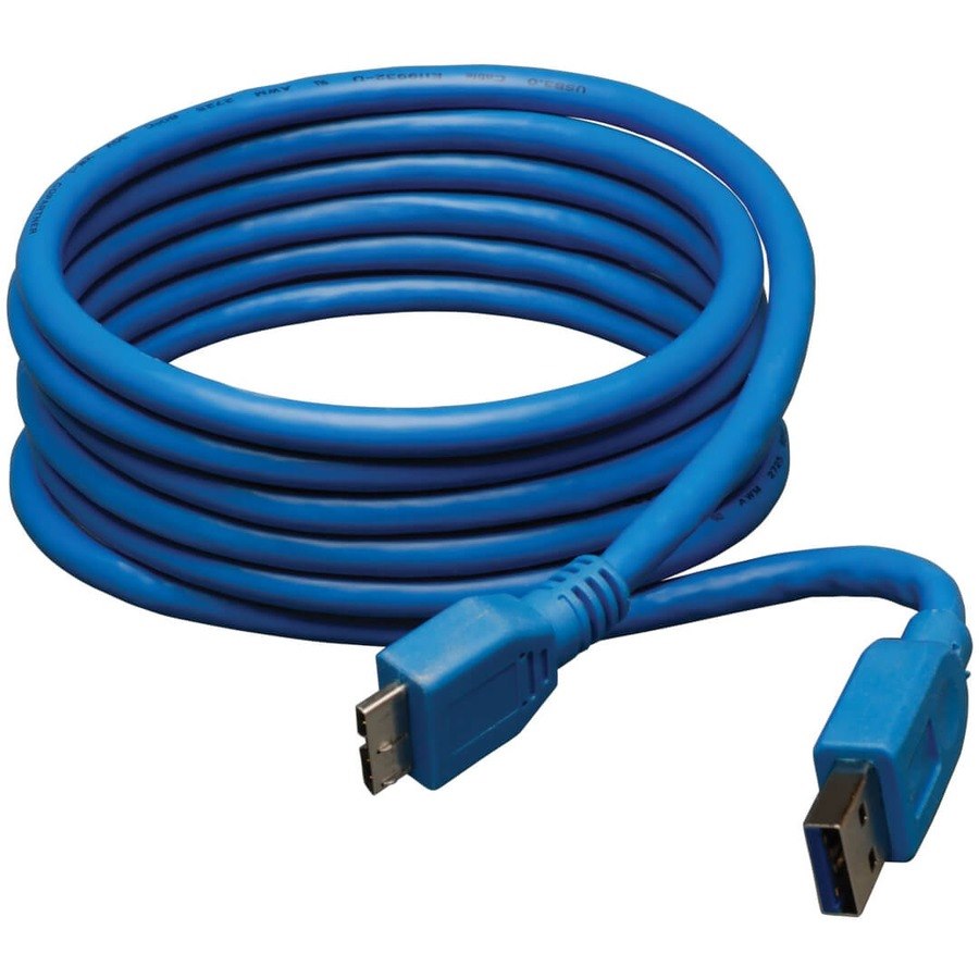 Eaton Tripp Lite Series USB 3.0 SuperSpeed Device Cable (A to Micro-B M/M), Blue, 6 ft. (1.83 m)