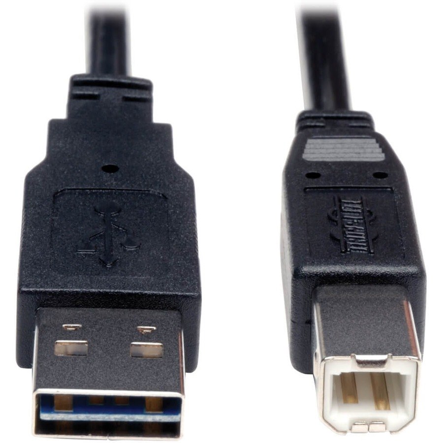 Eaton Tripp Lite Series Universal Reversible USB 2.0 Cable (Reversible A to B M/M), 3 ft. (0.91 m)