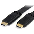 StarTech.com 10 ft Flat High Speed HDMI Cable with Ethernet - Ultra HD 4k x 2k HDMI Cable - HDMI to HDMI M/M