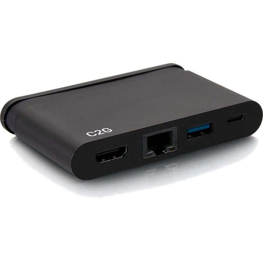 C2G USB C Dock with HDMI, USB, Ethernet, USB C & Power Delivery up to 100W