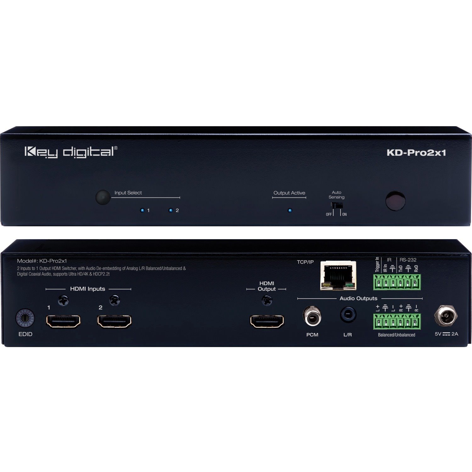 Key Digital KD-Pro2X1 Audio/Video Switchbox