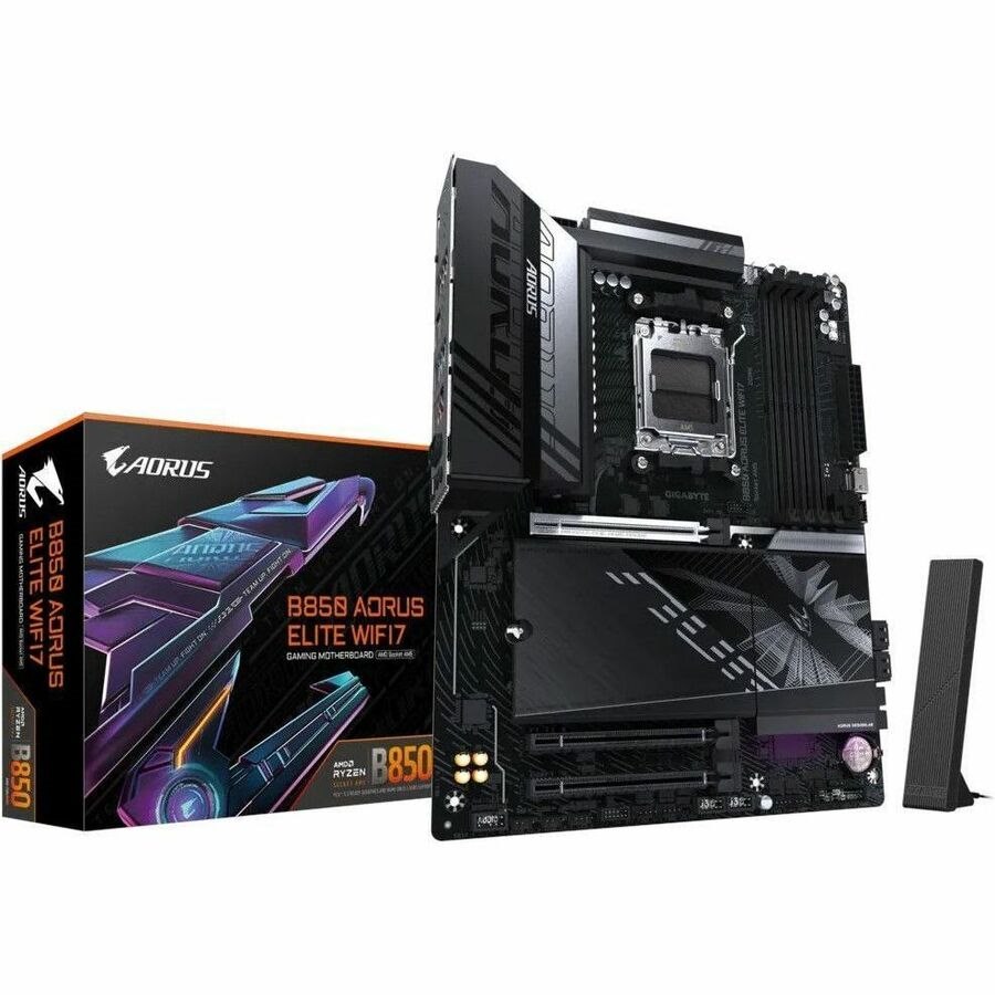 GIGABYTE Ultra Durable B850 A ELITE WF7 Gaming Desktop Motherboard - AMD B850 Chipset - Socket AM5 - ATX