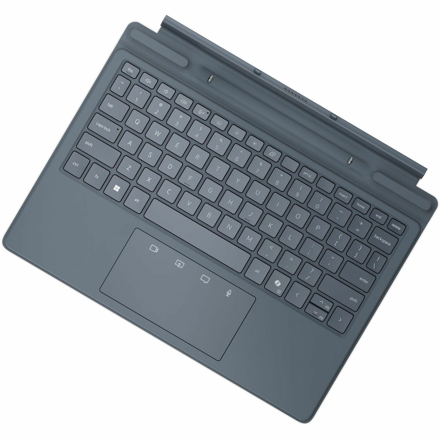 Dell Keyboard - Docking Connectivity - Pogo Pin Interface - TouchPad - English (US) - QWERTY Layout - River Solid Light