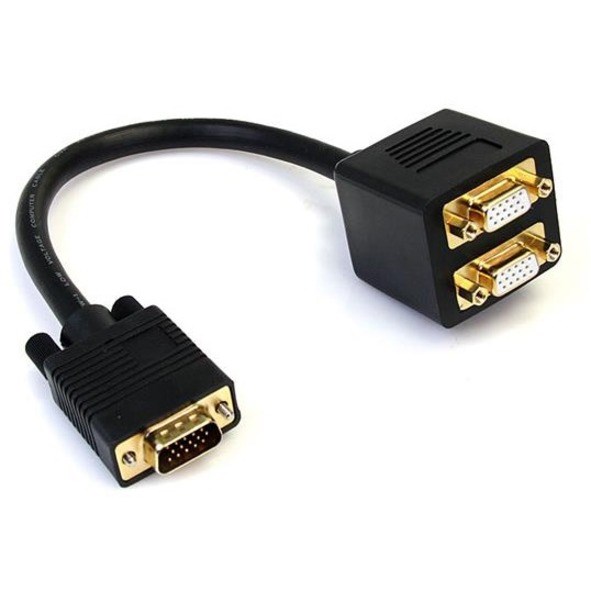 StarTech.com 1 ft VGA to 2x VGA Video Splitter Cable - M/F