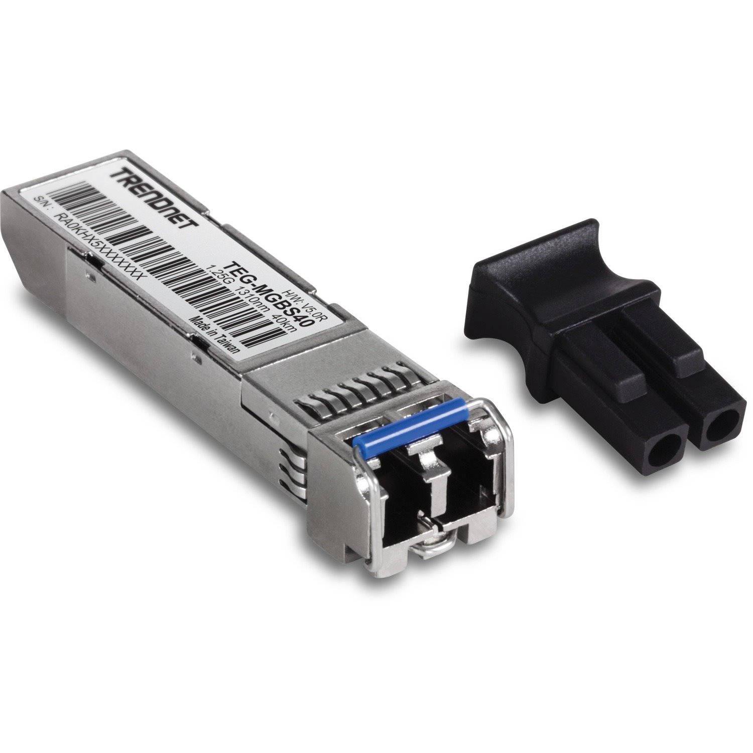 TRENDnet SFP to RJ45 Mini-GBIC Single Mode LC Module; TEG-MGBS40; Up to 40 km; Single-mode Fiber; LC Connector-Type; Connect with a Standard Mini-GBIC Slot; Duplex LC Connector; Lifetime Protection