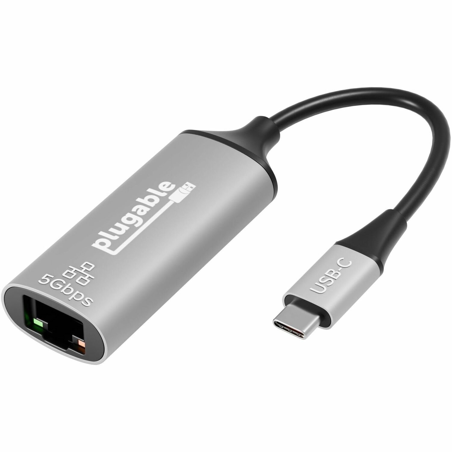 Plugable 5Gbps USB-C Ethernet Adapter - 5000Mbps Wired Network for Windows, macOS, and ChromeOS Laptops and Desktops