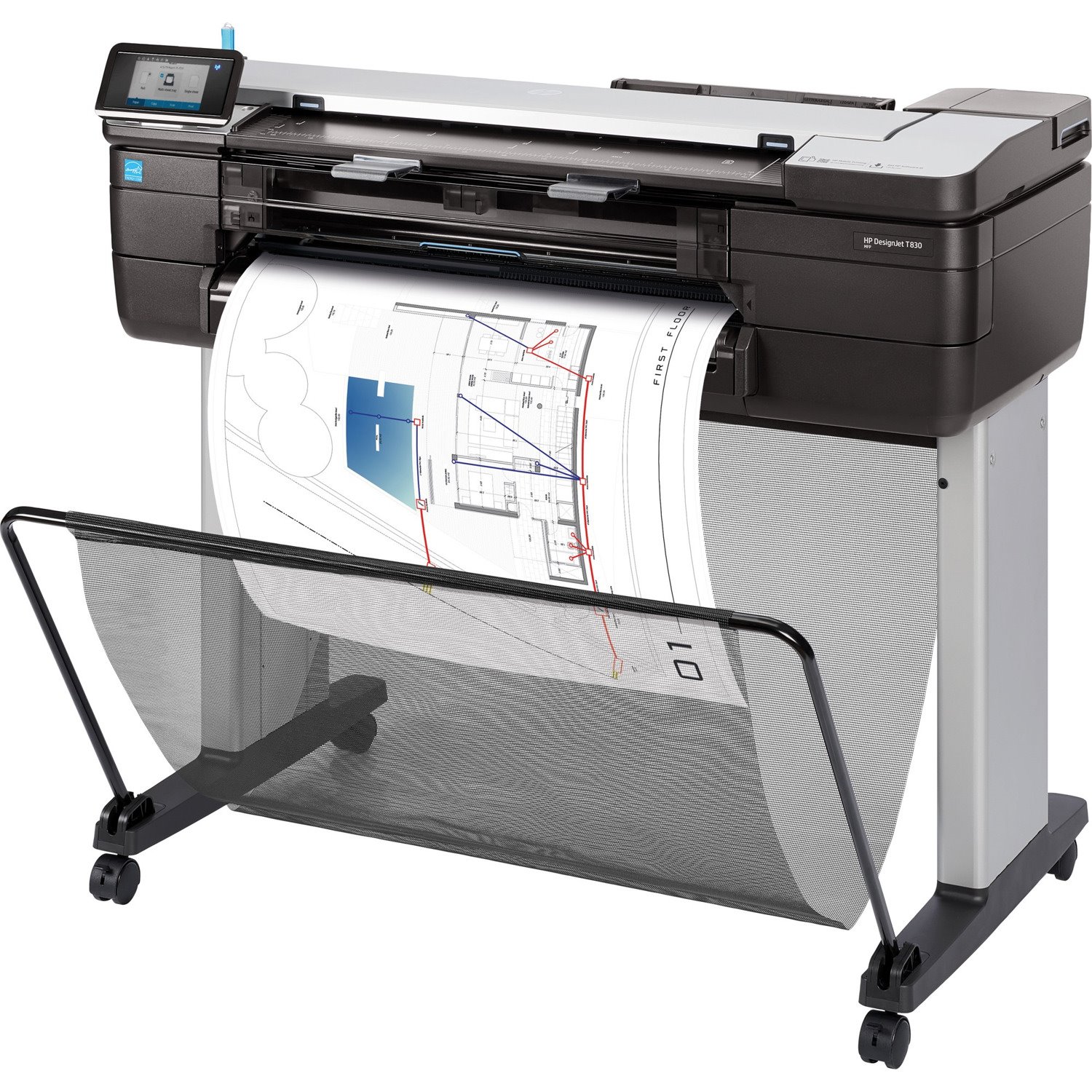 HP Designjet T830 Inkjet Large Format Printer - Includes Printer, Copier, Scanner - 609.60 mm (24") Print Width - Colour