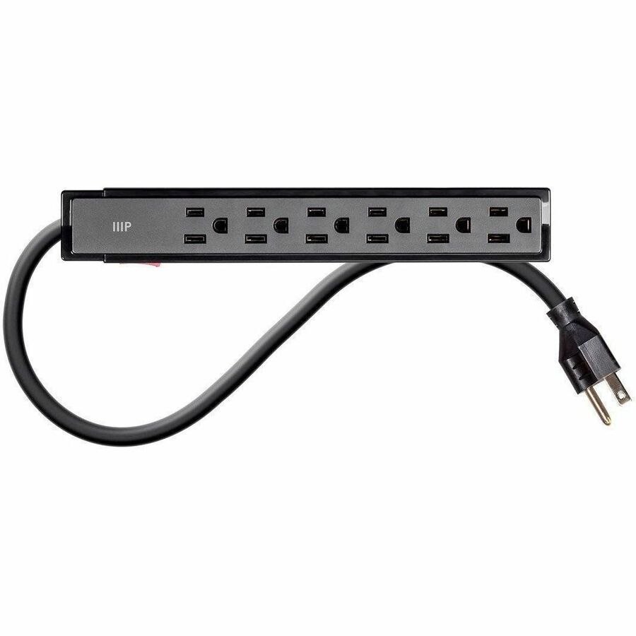 Monoprice Surge Strip - 2-Pack 6 Outlet