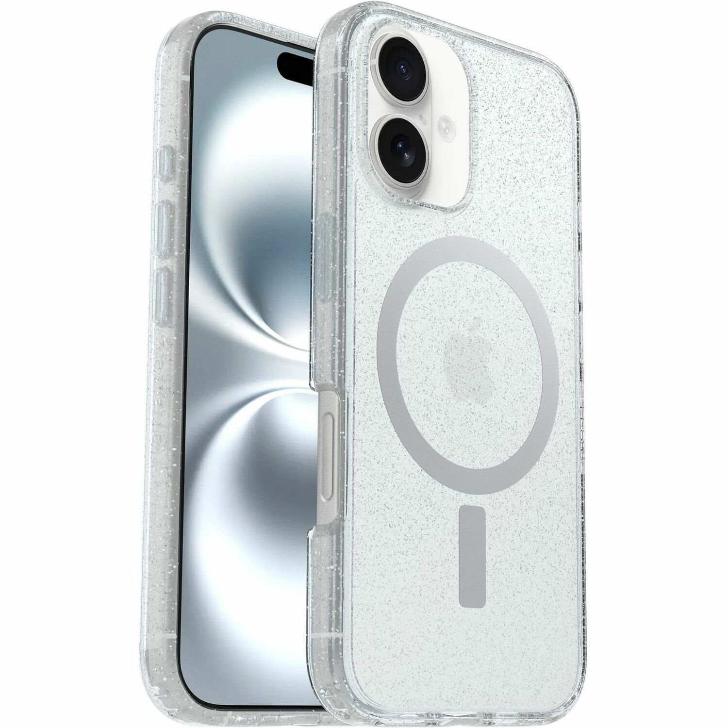 OtterBox Symmetry Series Clear Case for Apple iPhone 16 Smartphone - Stardust 3.0 (Clear)