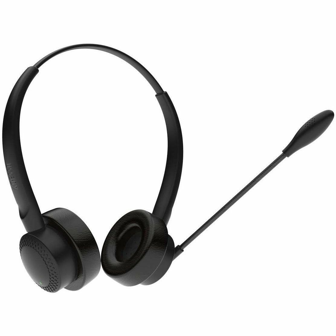 Adesso Headset with Push to talk, Volume +/-, Answer/End Call Controls