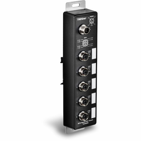 TRENDnet 5-Port Industrial EN50155 M12 Gigabit PoE+ Railway Switch