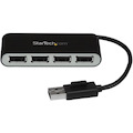 StarTech.com 4 Port Portable USB 2.0 Hub w/ Built-in Cable - 4 Port USB Hub