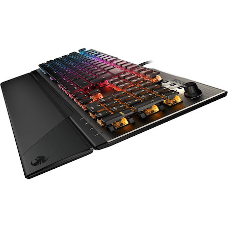 Roccat Vulcan 120 AIMO Keyboard - Cable Connectivity - USB 2.0 Interface - English (UK) - Grey