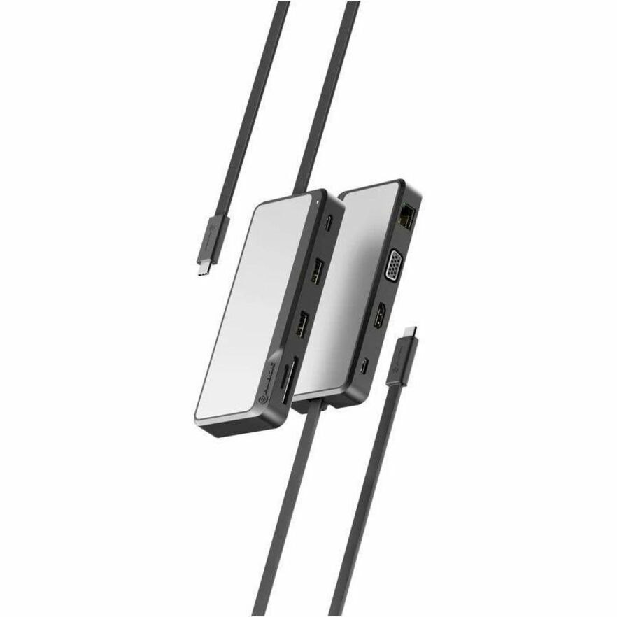 Alogic Fusion Pro TOUR USB Type C Docking Station for Smartphone, Desktop PC - Charging Capability - Memory Card Reader - SD - Space Gray - Desktop