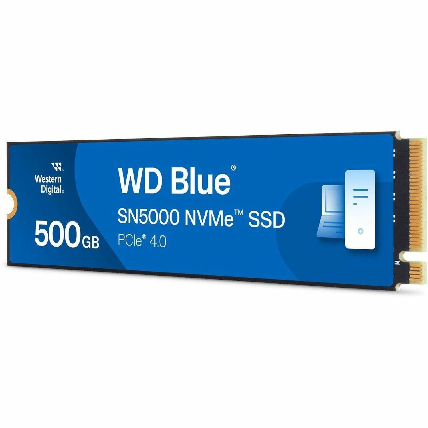 Western Digital 500GB WD Blue SN5000 NVMe Internal Solid State Drive SSD - PCIe Gen 4.0, M.2 2280, Up to 5,000 MB/s - WDS500G4B0E