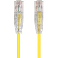 Monoprice SlimRun Cat6 28AWG UTP Ethernet Network Cable, 1ft Yellow