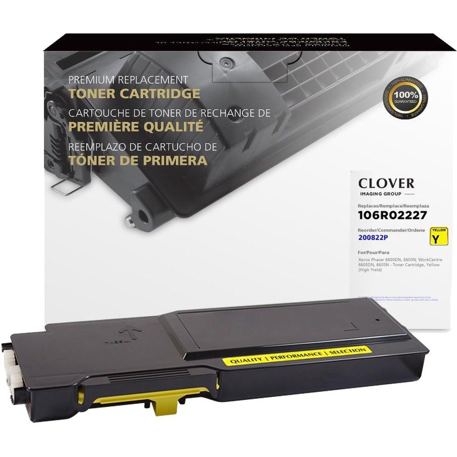 Clover Imaging Remanufactured High Yield Yellow Toner Cartridge for Xerox 106R02227
