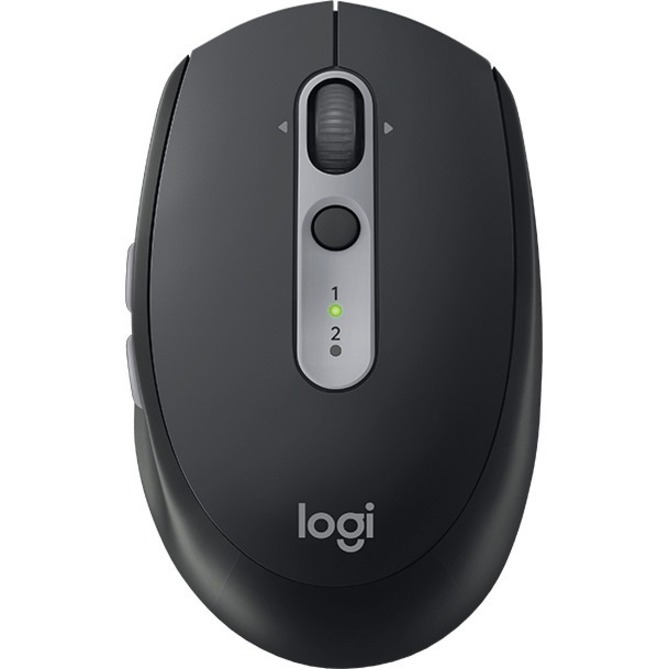 Logitech M590 Mouse - Bluetooth/Radio Frequency - USB - Optical - 7 Button(s) - Graphite Tonal