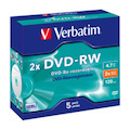 Verbatim 95044 DVD Rewritable Media - DVD-RW - 2x - 4.70 GB - 5
