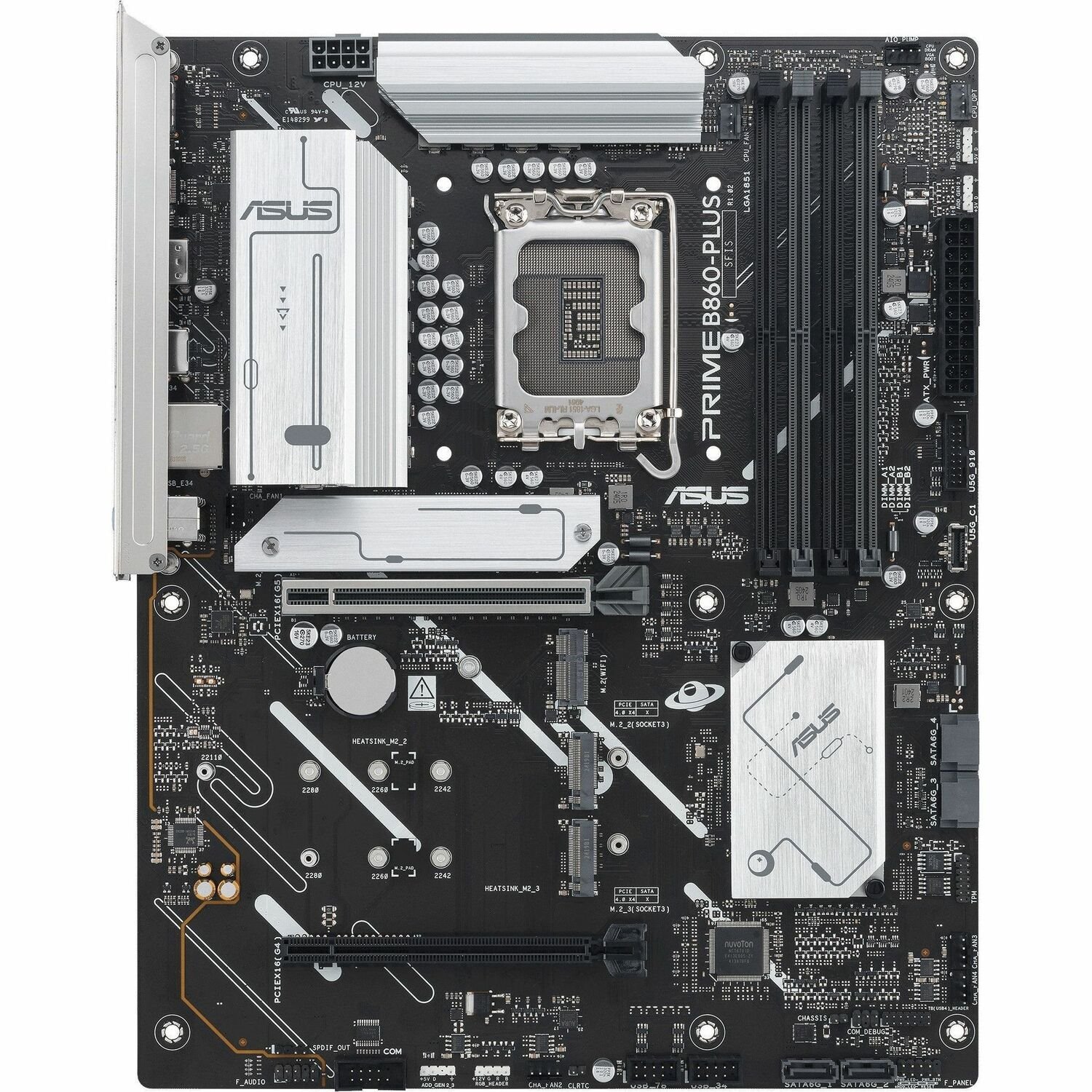 Asus Prime B860-PLUS-CSM Desktop Motherboard - Intel B860 Chipset - Socket LGA-1851 - ATX