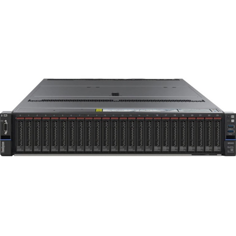 Lenovo ThinkSystem SR665 7D2VA06KEA 2U Rack Server - 1 x AMD EPYC 7203 2.80 GHz - 32 GB RAM - Serial ATA, 12Gb/s SAS Controller
