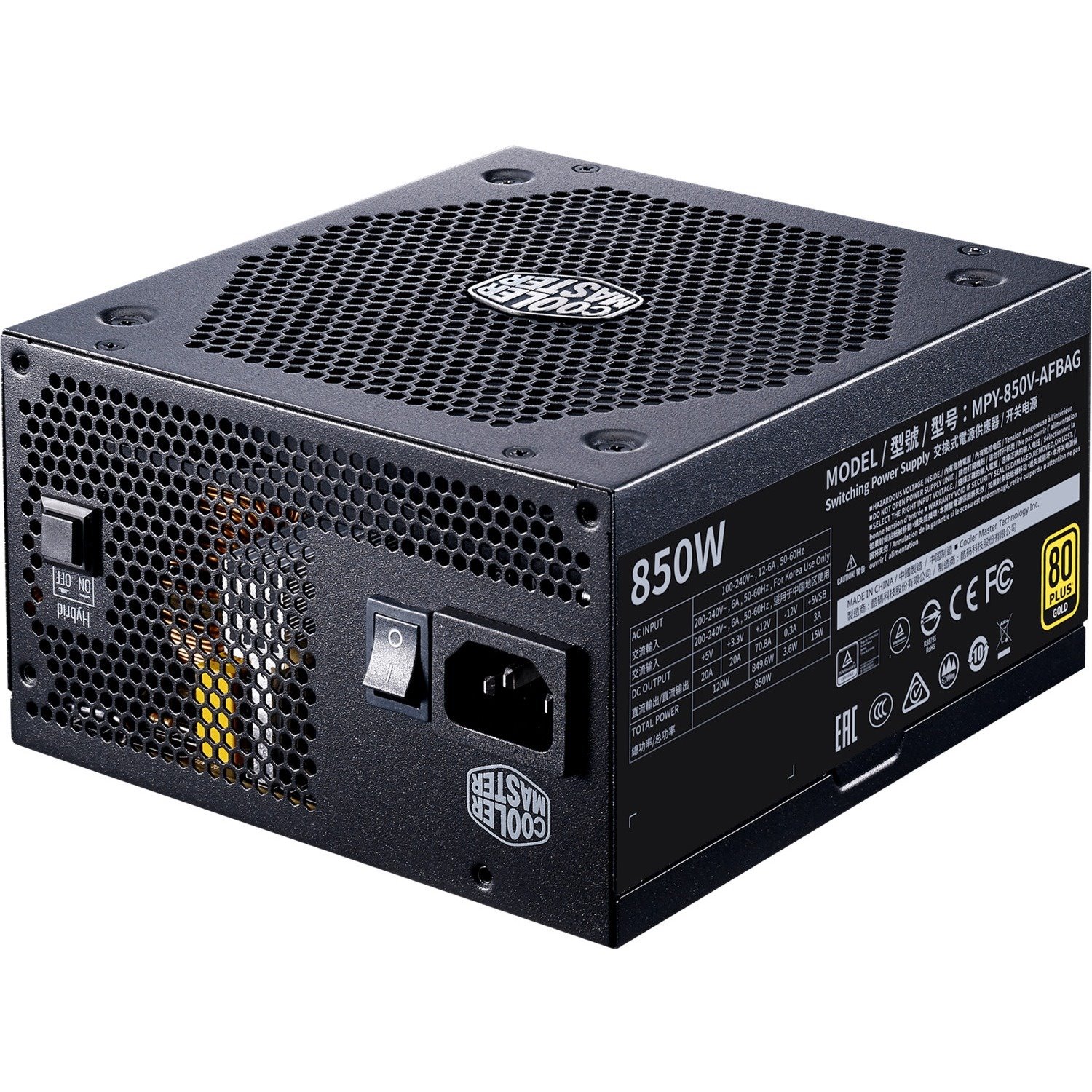 Cooler Master V Gold MPY-850V-AFBAG ATX12V/EPS12V Modular Power Supply - 850 W