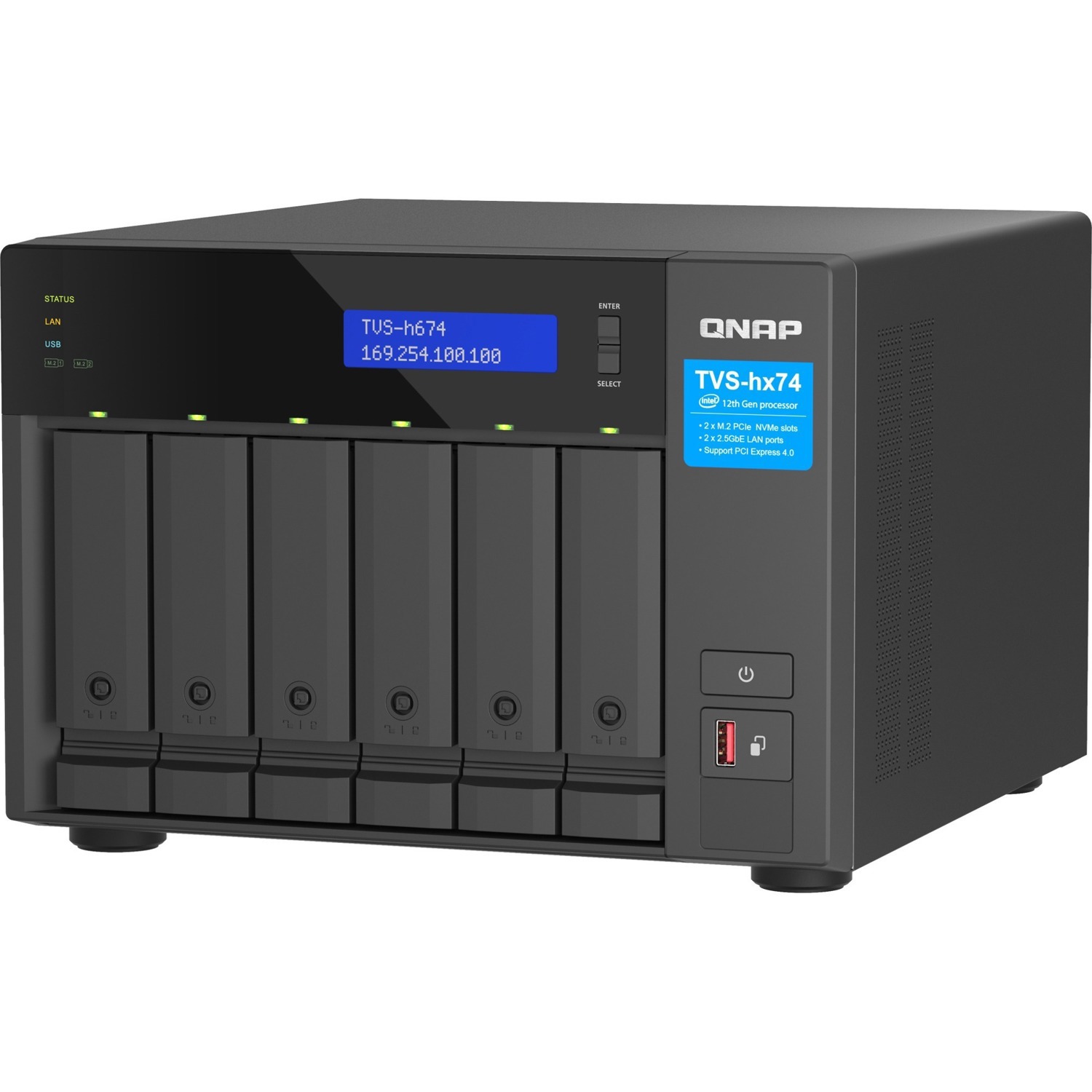 QNAP TVS-h674-i3-16G SAN/NAS Storage System