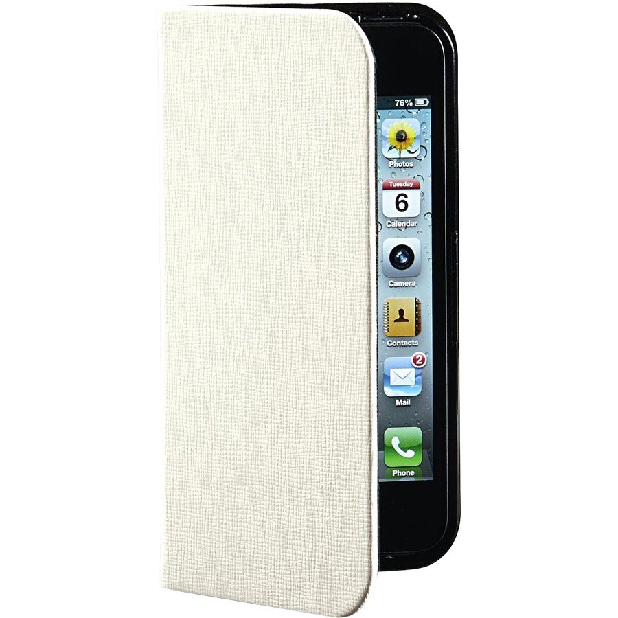 Verbatim Carrying Case (Folio) Apple iPhone Smartphone - Vanilla White