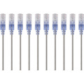 Monoprice 10-Pack, SlimRun Cat6A Ethernet Network Patch Cable, 7ft Gray