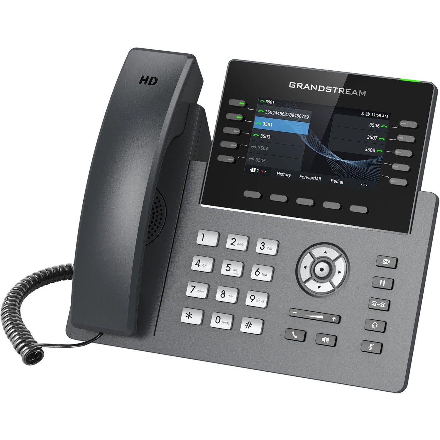 Grandstream GRP2615 IP Phone - Corded - Corded/Cordless - Wi-Fi, Bluetooth - Desktop, Wall Mountable