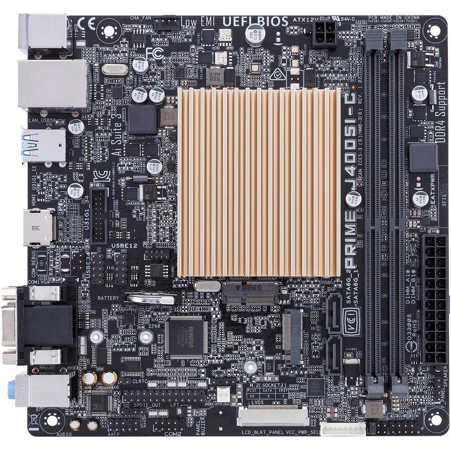 Asus Prime J4005I-C Desktop moederbord - Mini ITX