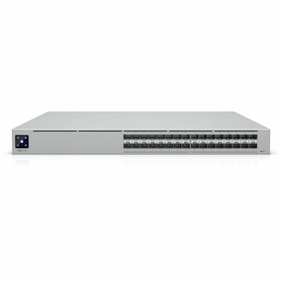 USW-Pro-XG-Aggregation Professional-grade 32-port, Layer 3 Etherlighting™ switch for high-capacity 25G SFP28 connections.