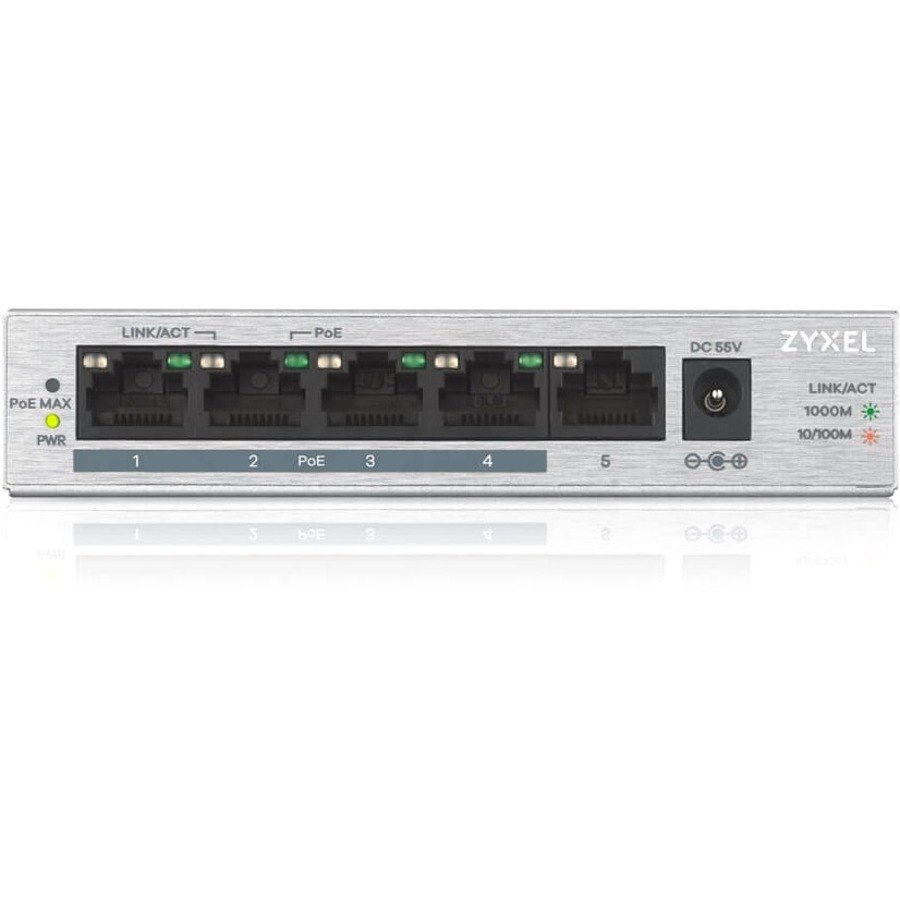 ZYXEL GS1005HP 5 Ports Ethernet Switch - Gigabit Ethernet - 10/100/1000Base-T