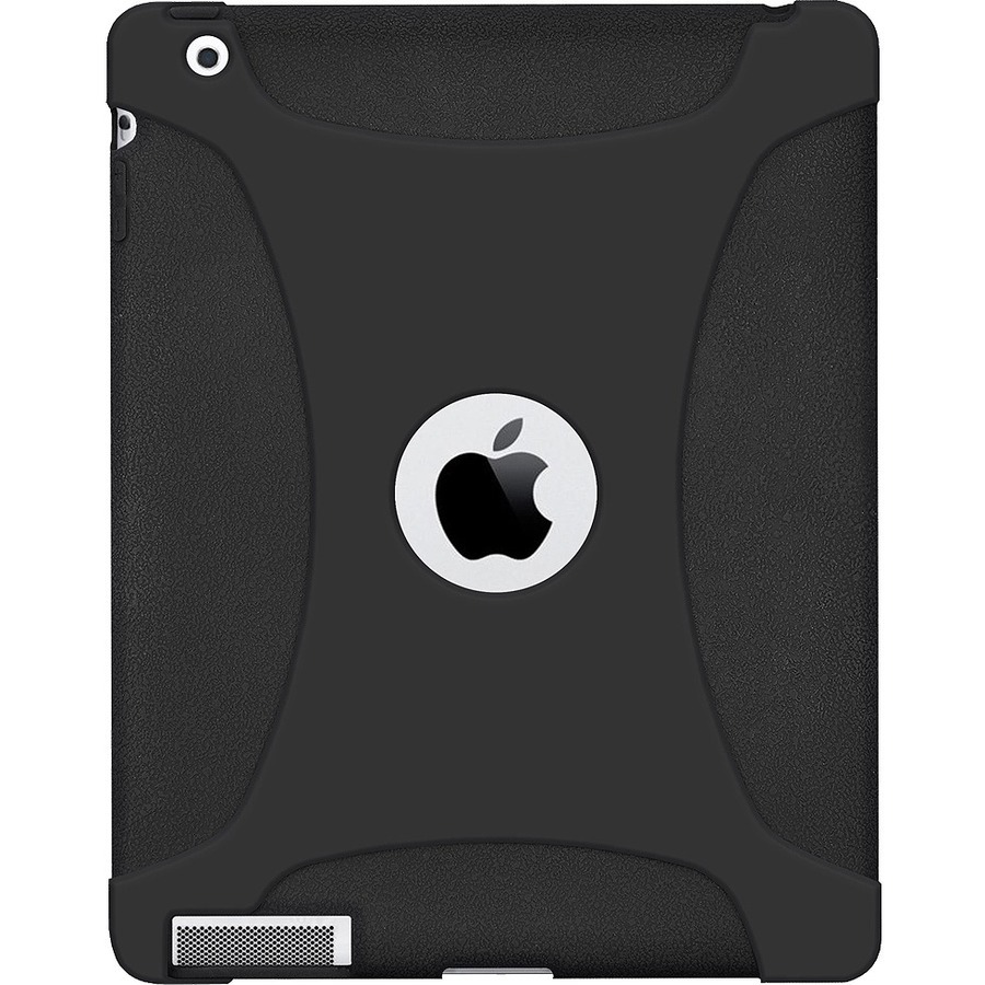 Amzer Rugged Silicone Skin Case for Apple iPad 4 - Black