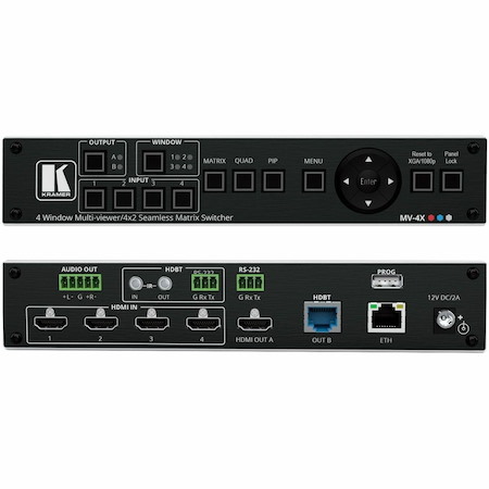 Kramer MV-4X4 Window Multi-viewer/4x2 Seamless Matrix Switcher