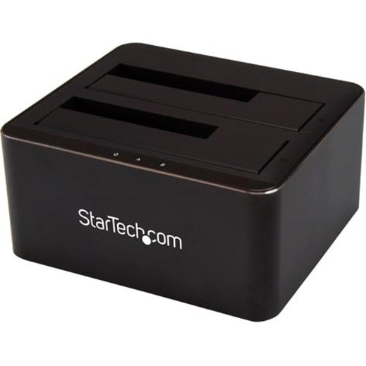 StarTech.com Dual-Bay USB 3.0 to SATA Hard Drive Docking Station, 2.5/3.5" SATA I/II/III, SSD/HDD Dock, USB Hard Drive Bays, Top-Loading