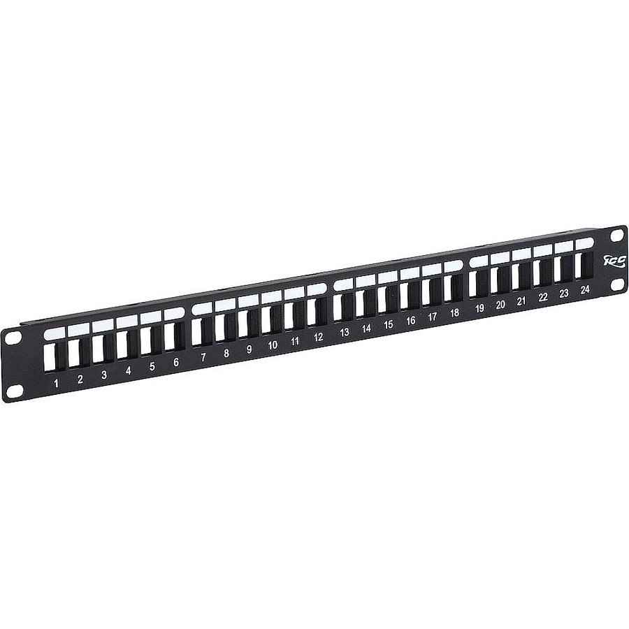 24-Port Flush-Mount Blank Patch Panel, HD Style, 1U RMS