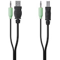 Belkin TAA USB/AUD SKVM CBL, USB A/B, 3.5mm AUDIO, 6'