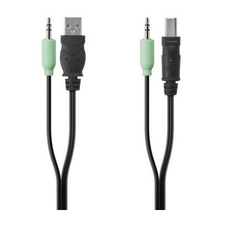 Belkin TAA USB/AUD SKVM CBL, USB A/B, 3.5mm AUDIO, 6'