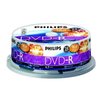 Philips DM4S6B25F/00 DVD opneembaar - DVD-R - 16x - 4,70 GB - 25