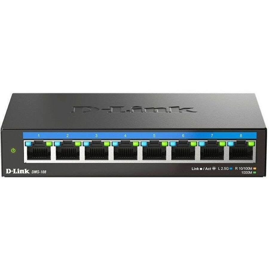 D-Link DMS-108 8 Ports Ethernet Switch - 2.5 Gigabit Ethernet - 2.5GBase-T