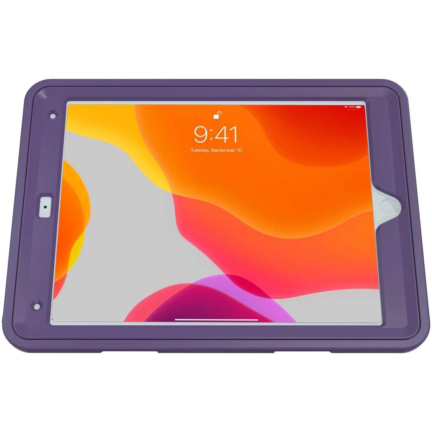 CTA Digital Protective Case with Build in 360Â&deg; Rotatable Grip Kickstand for iPad 7th/ 8th/ 9th Gen 10.2, iPad Air 3, iPad Pro 10.5, Purple