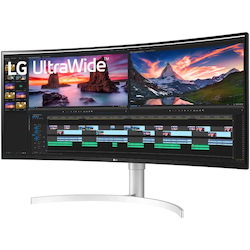 LG 38BN95C-W 38" Class Curved Screen LCD Monitor - 21:9 - Textured Black, Textured White