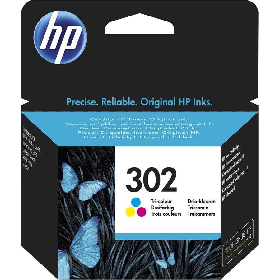 HP 302 Origineel Inkjet Inktcartridge - Tri-color - 1 Verpakking