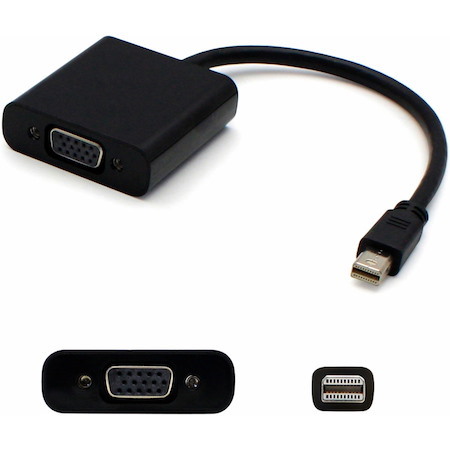 AddOn 5-Pack of Microsoft® R7X-00018 Compatible Mini-DisplayPort 1.1 Male to VGA Female Black Adapters Which Supports Intel® Thunderbolt For Resolution Up to 1920x1200 (WUXGA)
