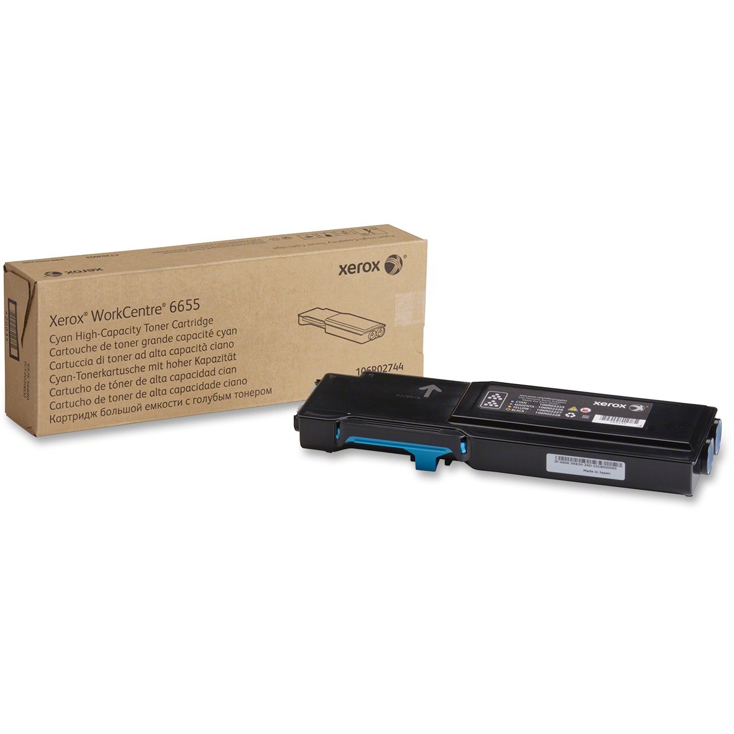 Xerox Genuine WorkCentre&reg; 6655/6655i Cyan High capacity Toner Cartridge (7500 Pages) - 106R02744