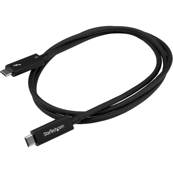 StarTech.com 3 ft 1m Thunderbolt 3 Cable w/ 100W PD - 40Gbps - Dual 4K or Full 5K - Certified Thunderbolt 3 USB-C Cable
