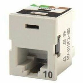 Ortronics Clarity 10G TracJack, T568A/B, 180 Degree, Cloud White