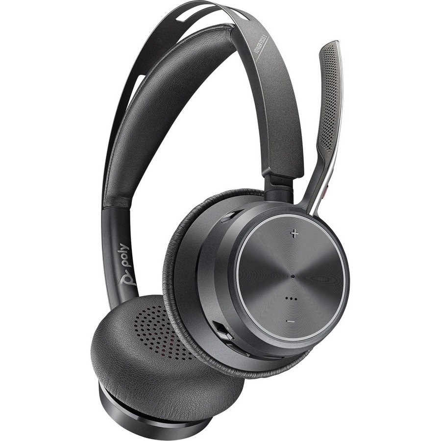 Poly Voyager Focus 2 Wired/Wireless On-ear, Over-the-head Stereo Headset - Black